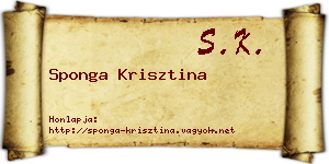 Sponga Krisztina névjegykártya