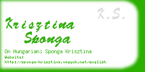 krisztina sponga business card